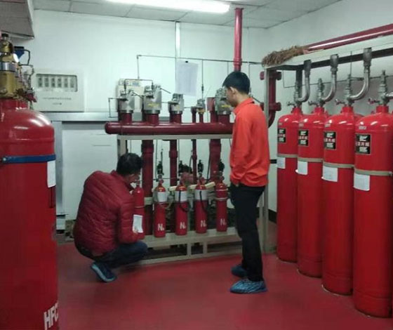 档案室七氟丙烷灭火系统的调试